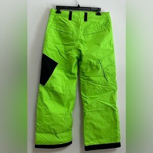 Obermeyer Lime and Black Ski  Snow Pants Size 14 Brand New